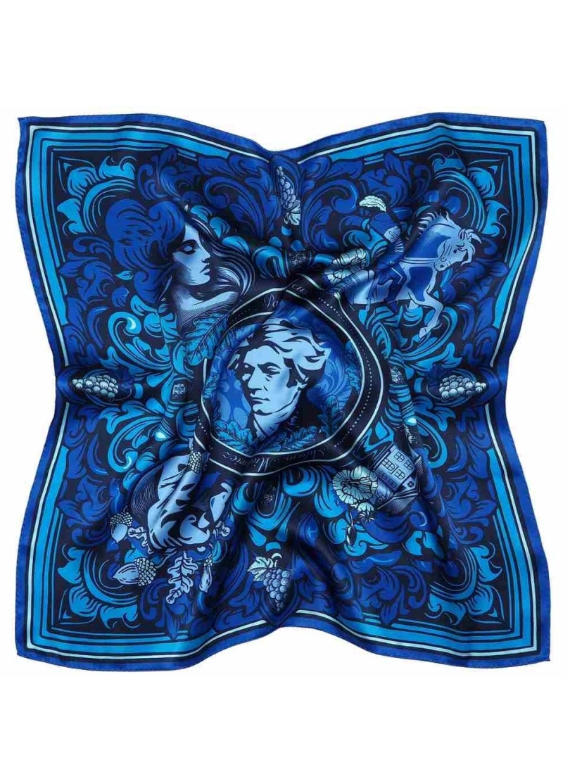 AD7-492 Apaszka jedwabna Adam Mickiewicz 68x68cm AD7-492